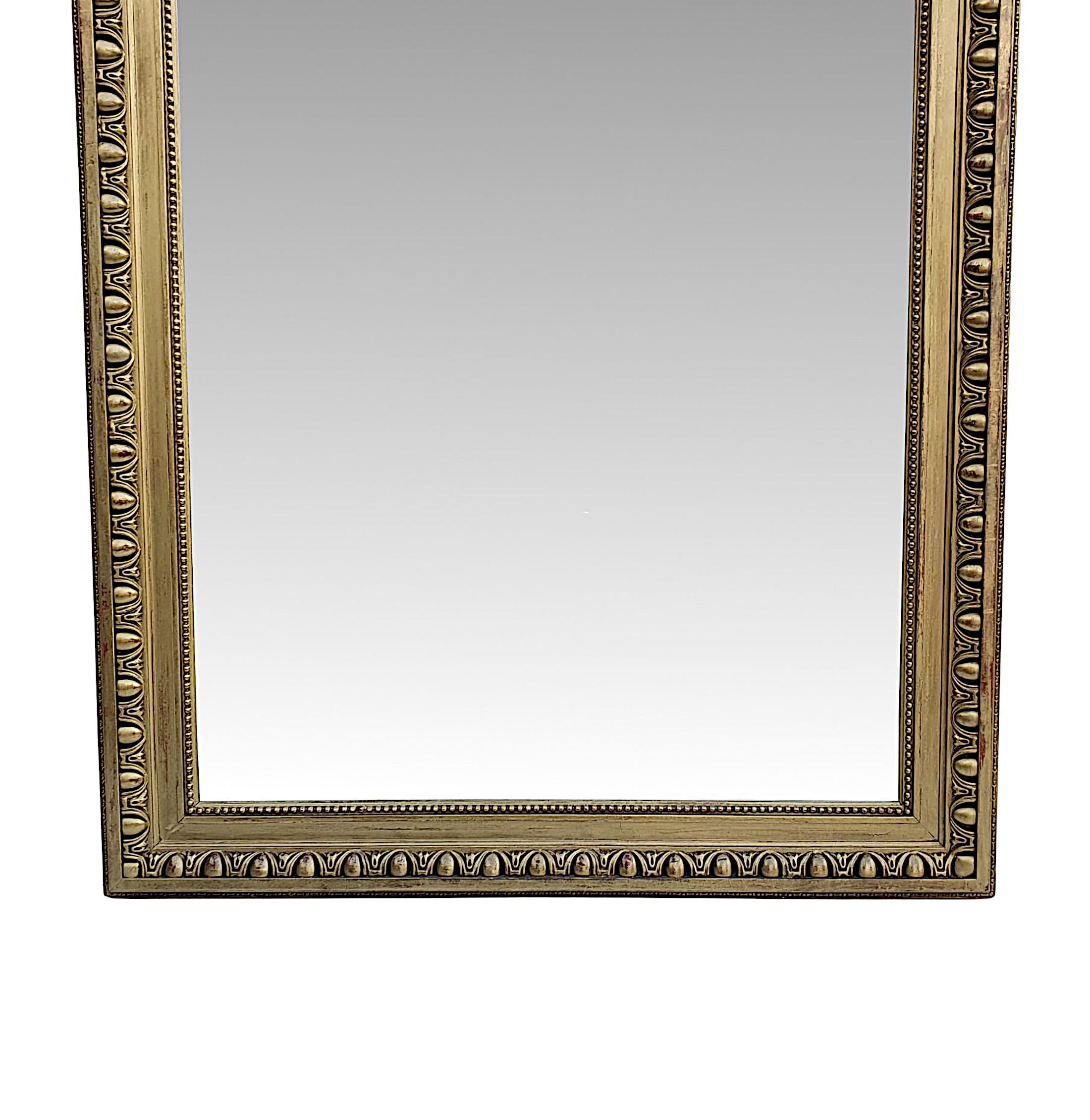Glass Fabulous 19th Century Giltwood Hall or Overmantle Mirror For Sale