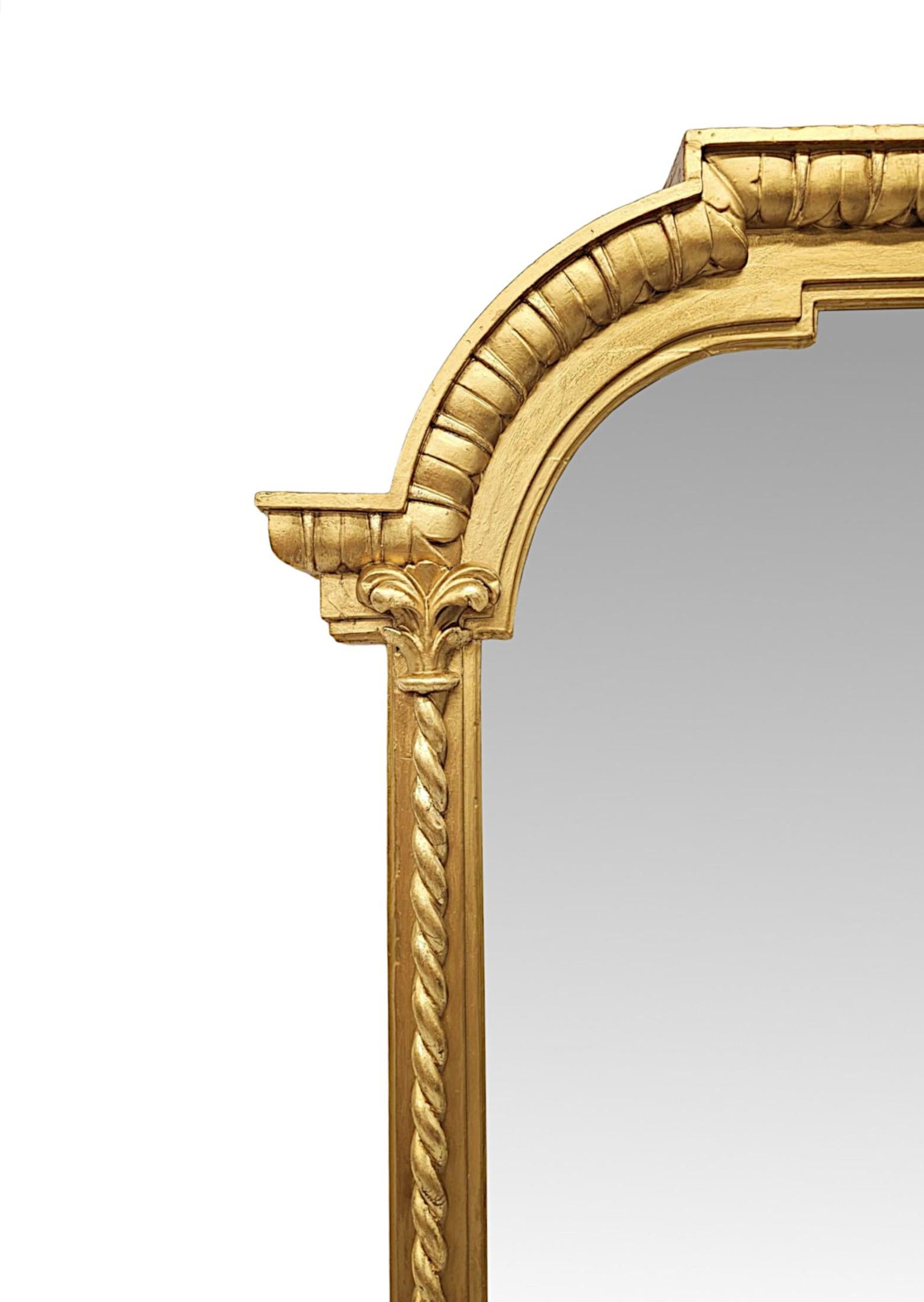 A Fabulous 19th Century Giltwood Overmantel Mirror In Good Condition For Sale In Dublin, IE