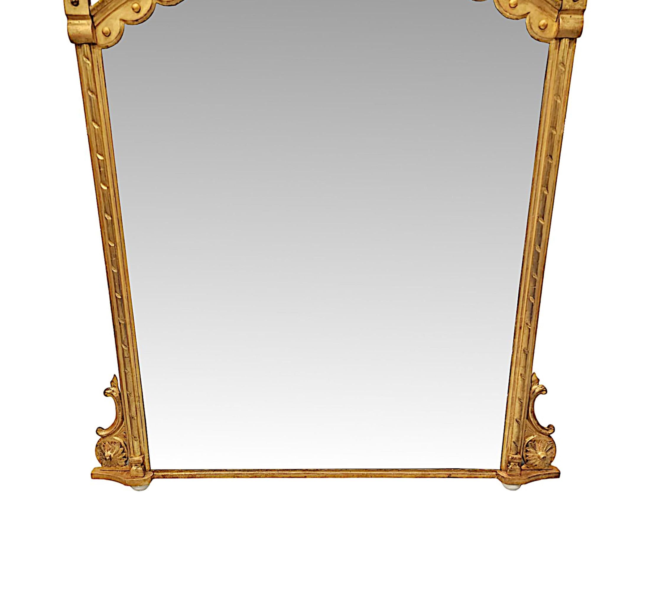 Glass A Fabulous 19th Century Giltwood Overmantel Mirror For Sale