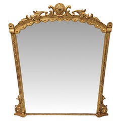 Antique A Fabulous 19th Century Giltwood Overmantel Mirror