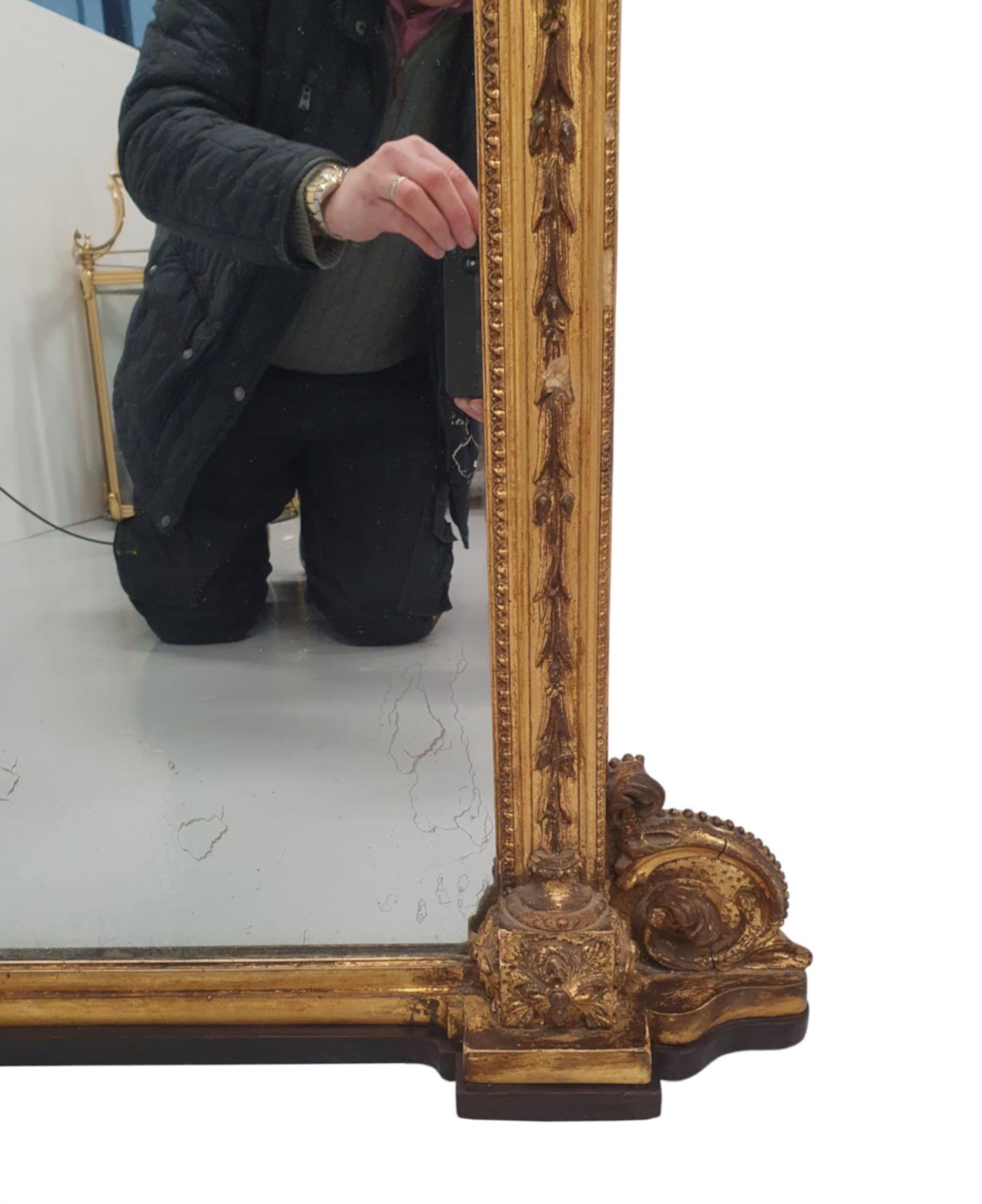 A Fabulous 19th Century Giltwood Pier or Dressing Mirror For Sale 1