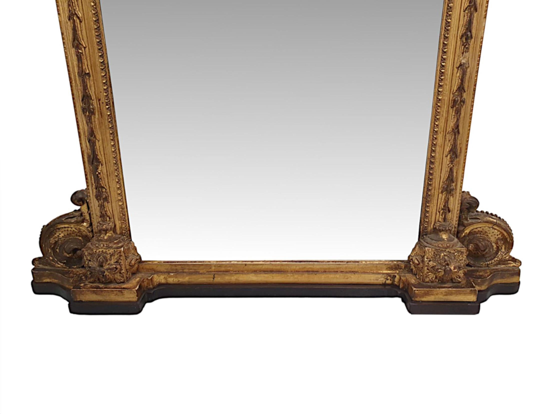 A Fabulous 19th Century Giltwood Pier or Dressing Mirror For Sale 2