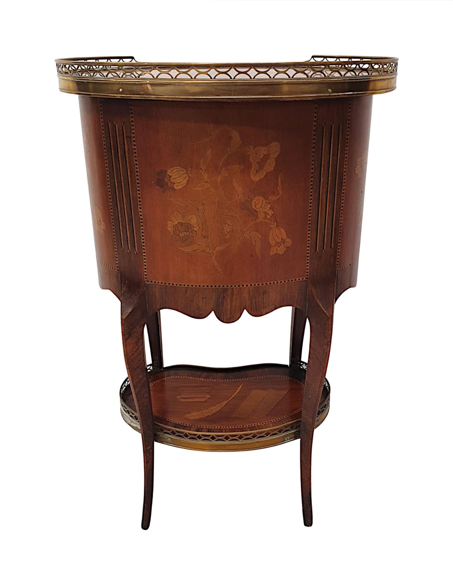 Fabulous 19th Century Inlaid Marble Top Cabinet with Ormolu Mounts For Sale 1