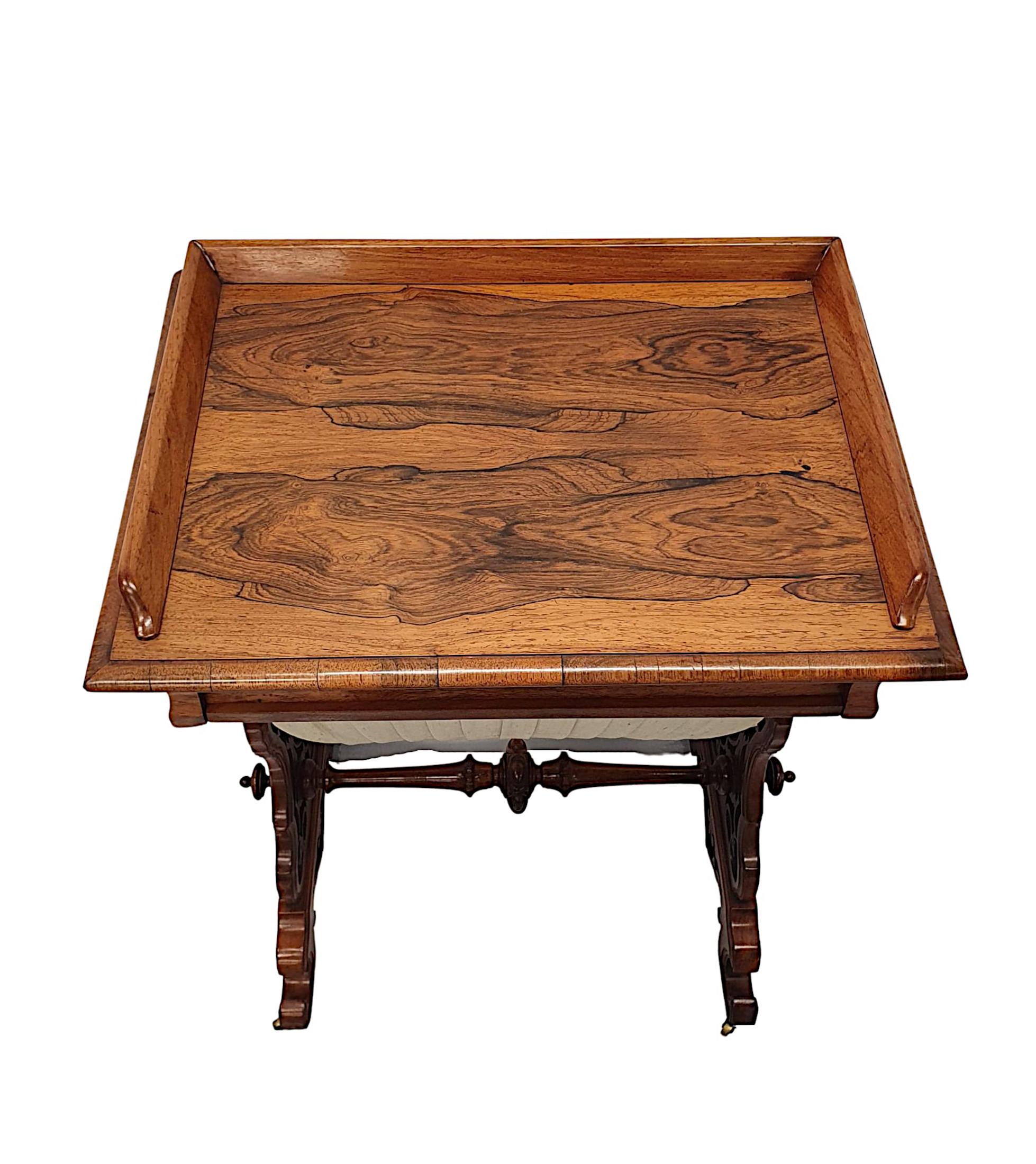 English Fabulous 19th Century Ladies Work Table For Sale