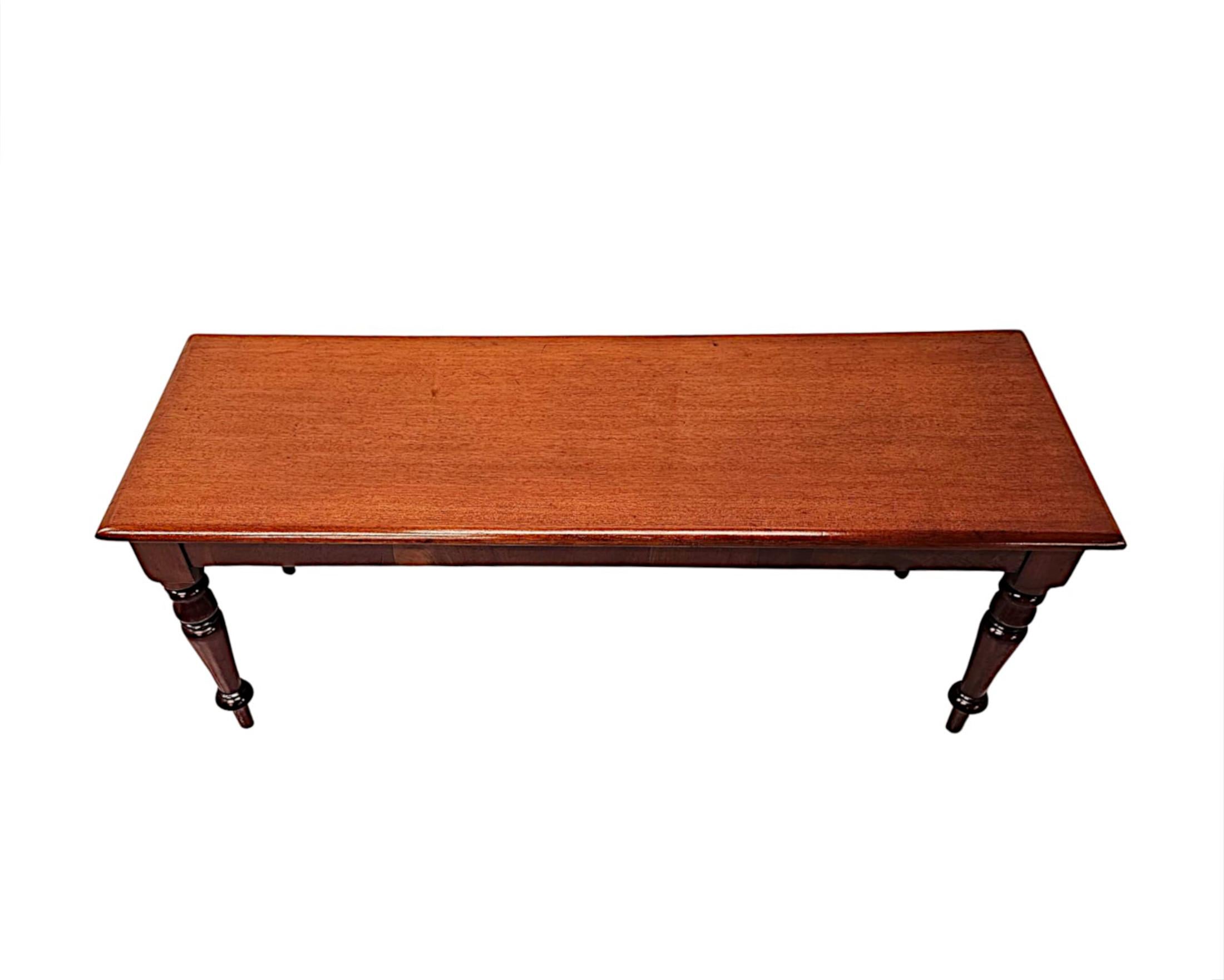 A Fabulous 19th Century Mahogany Hall or Window Stool  In Good Condition For Sale In Dublin, IE