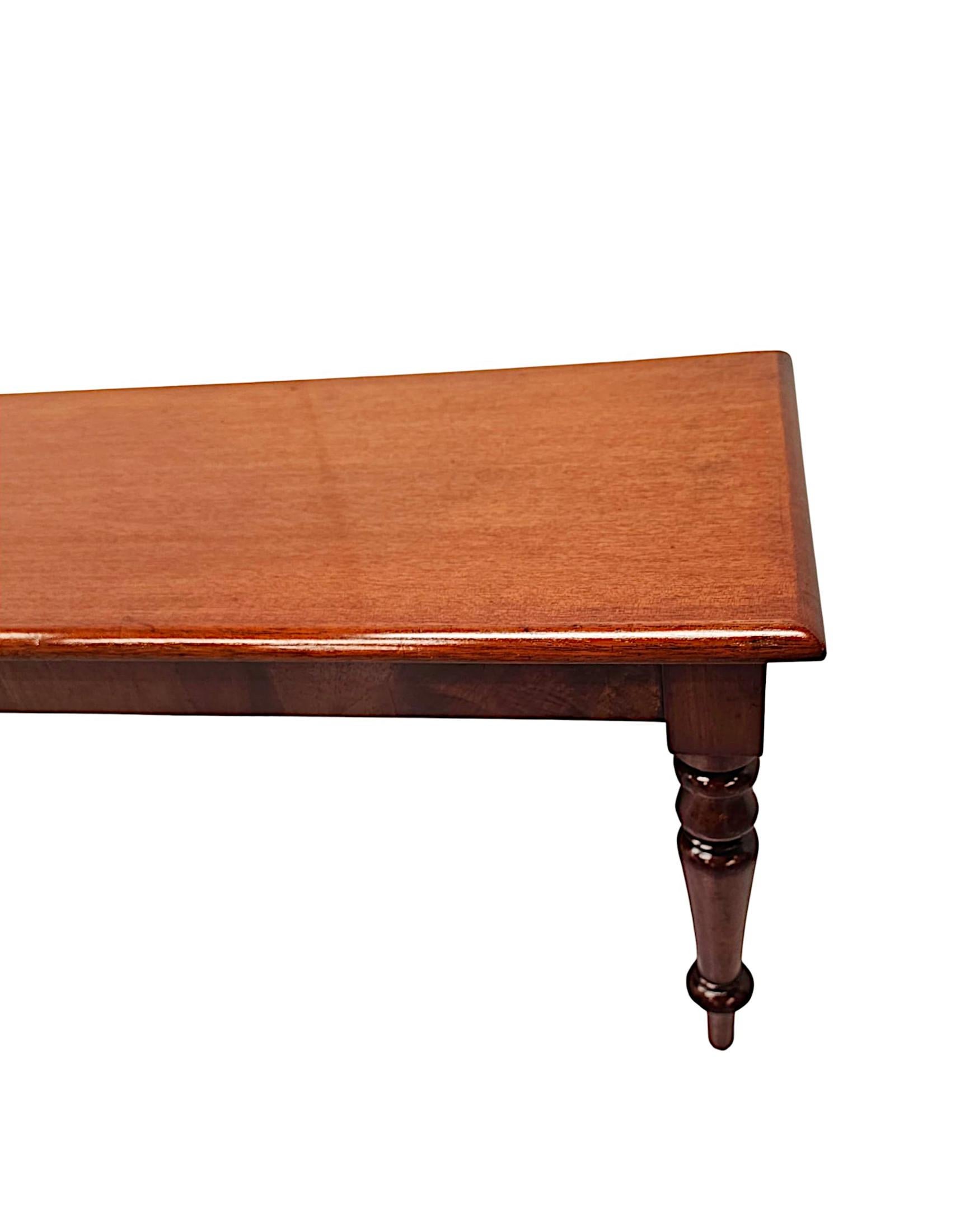 A Fabulous 19th Century Mahogany Hall or Window Stool  For Sale 1
