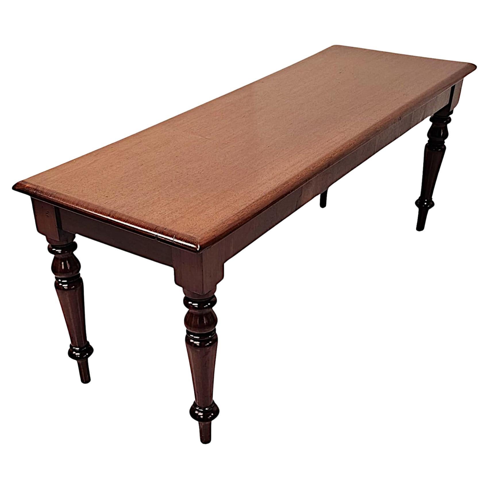 A Fabulous 19th Century Mahogany Hall or Window Stool  For Sale