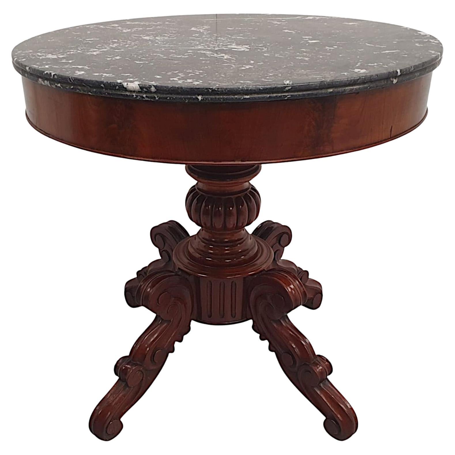 A Fabulous 19th Century Marble Top Centre Table  For Sale