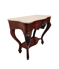 A Fabulous 19th Century Marble Top Console Table