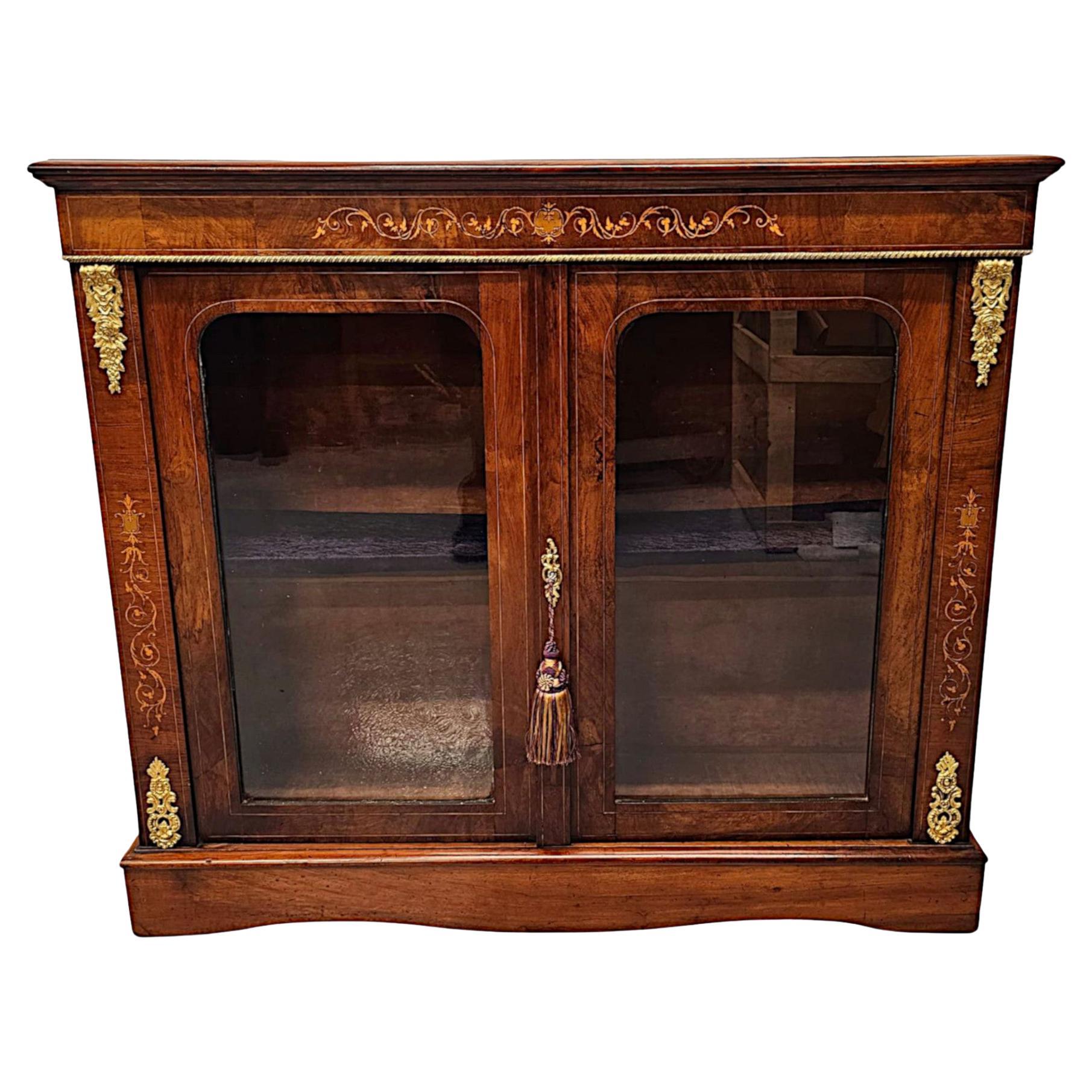 A Fabulous 19th Century Ormolu Mounted Burr Walnut Two Door Cabinet