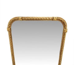 A Fabulous 19th Century Overmantle Mirror with Ribbon Twist Detail