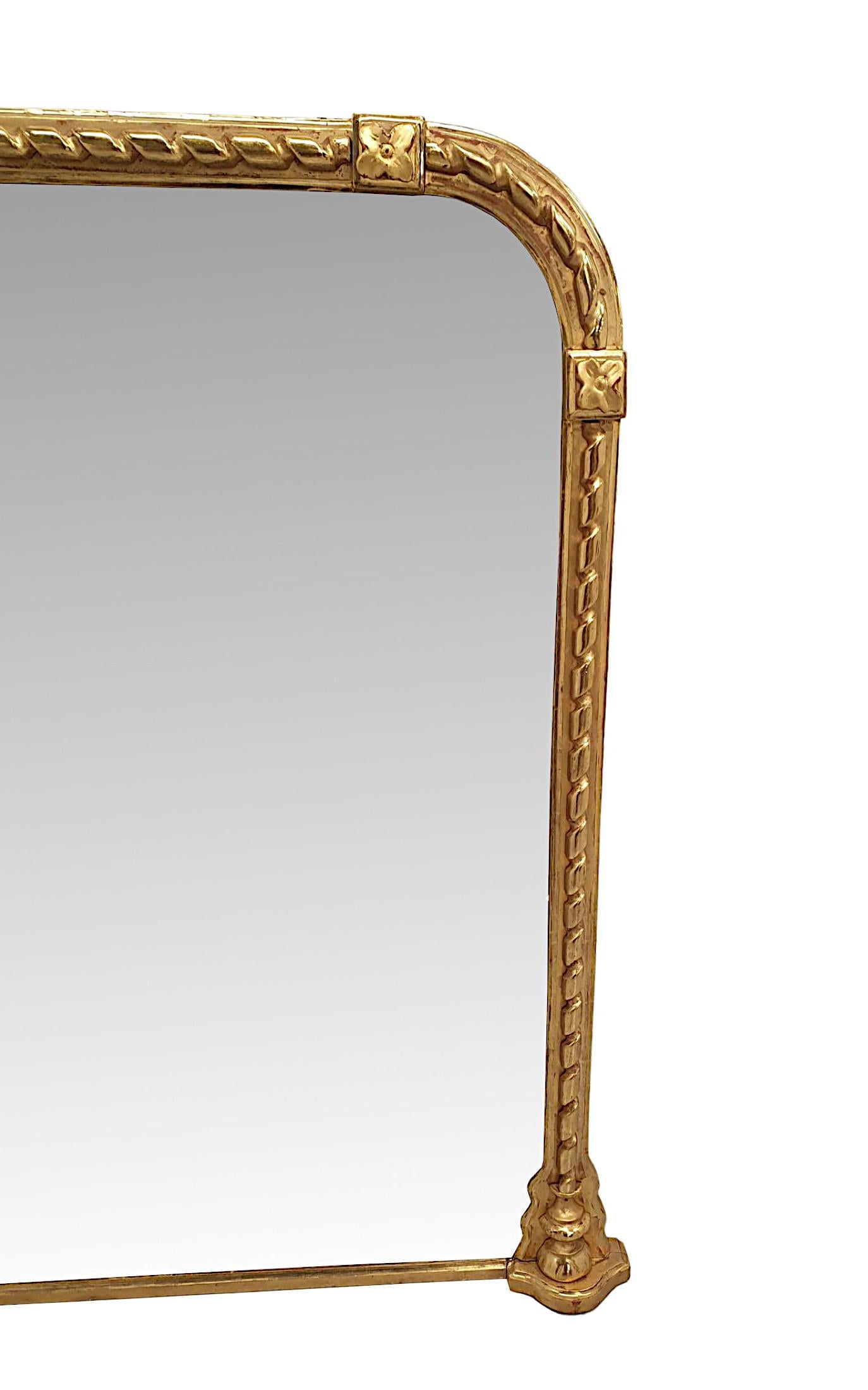 Eine fabelhafte 19. Jahrhundert Overmantle Spiegel mit Ribbon Twist Detail (Englisch) im Angebot