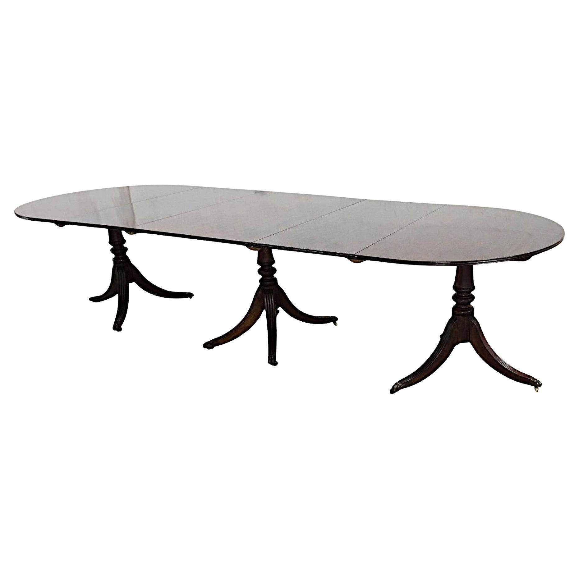 A Fabulous 19th Century Triple Pod Extendable Dining Table