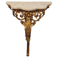 A Fabulous and Unusual 19th Century Marble Top Giltwood Console or Pier Table