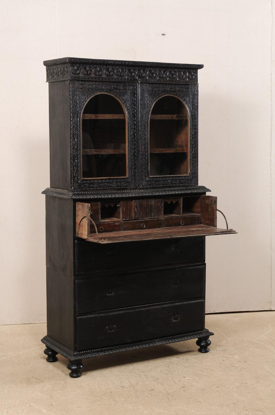 Indian Fabulous Antique British Colonial Butler's Desk 'With Secret Compartments'