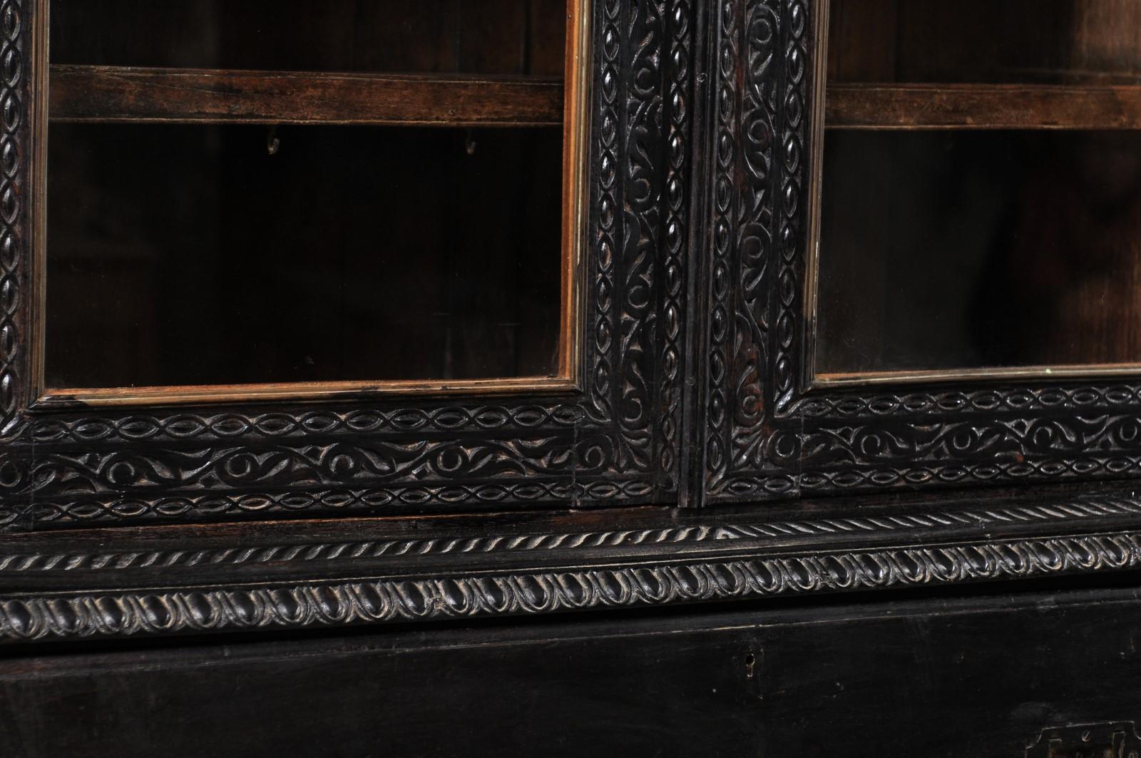 Glass Fabulous Antique British Colonial Butler's Desk 'With Secret Compartments'