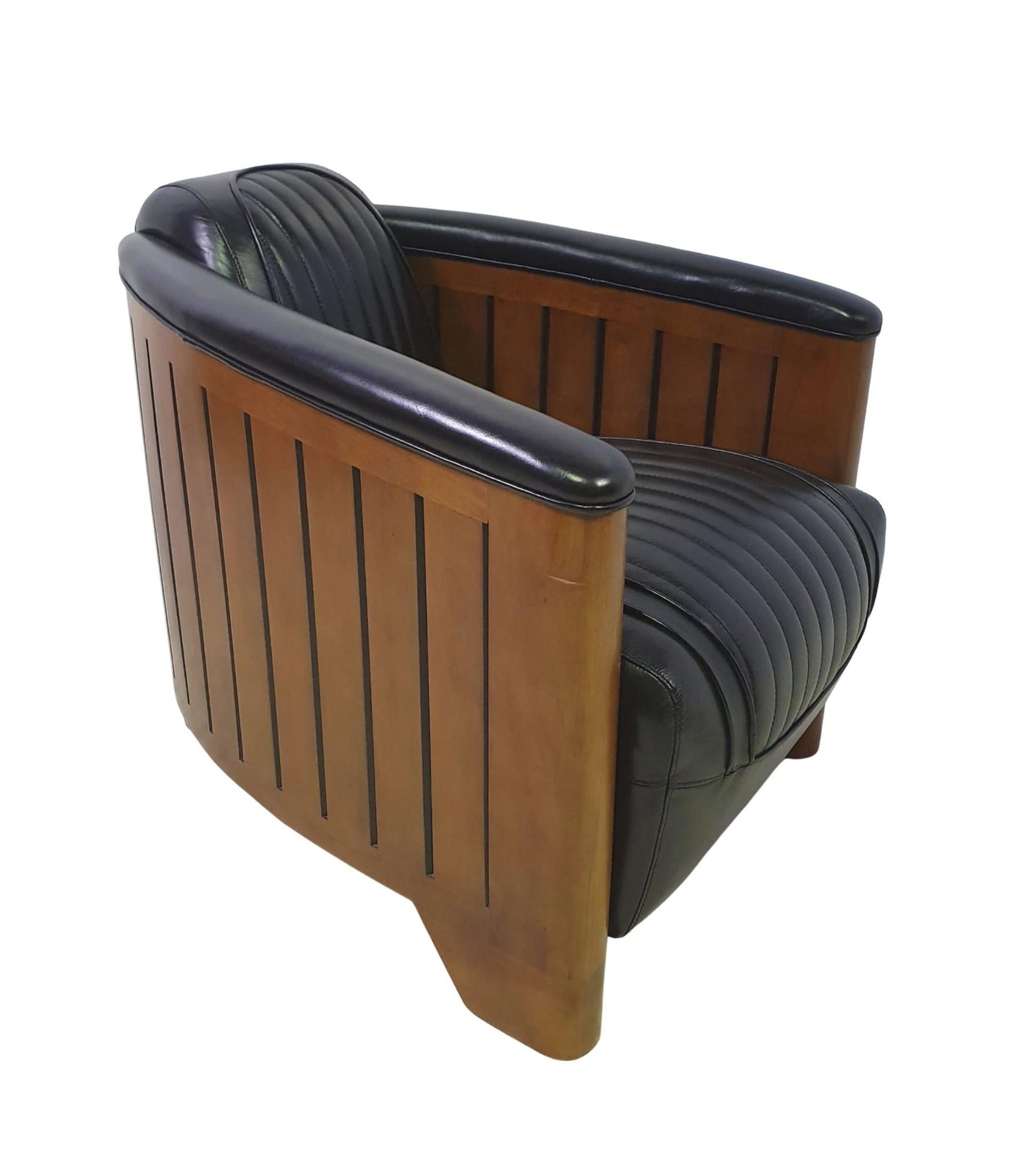 French A Fabulous Club Armchair in the Art Deco Style For Sale