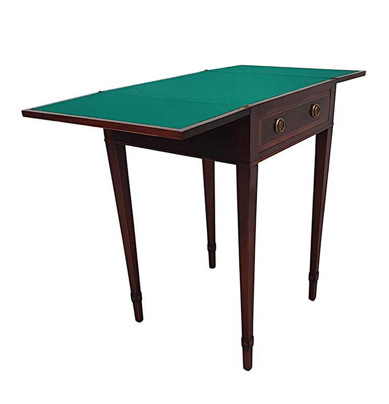 Fabulous Early 19th Century Regency Inlaid Card Table For Sale at 1stDibs