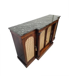 A Fabulous Early 19th Century William IV Marble Top Side Cabinet