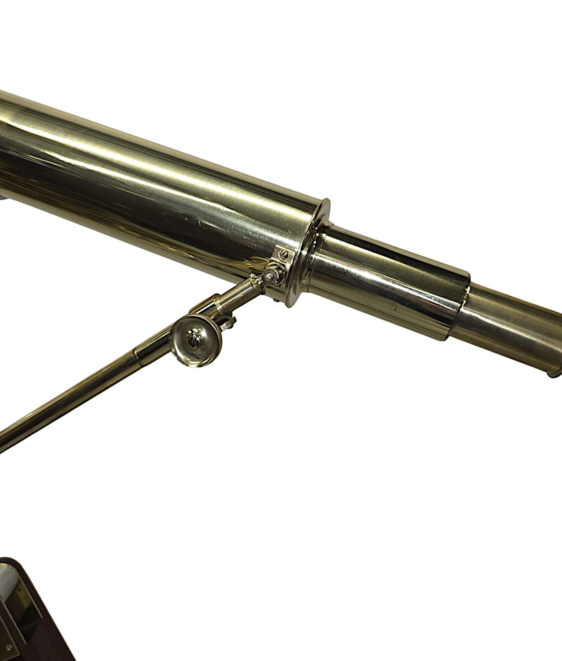 20ième siècle A Fabulous Early 20th Century Brass Telescope by Clarkson, London en vente