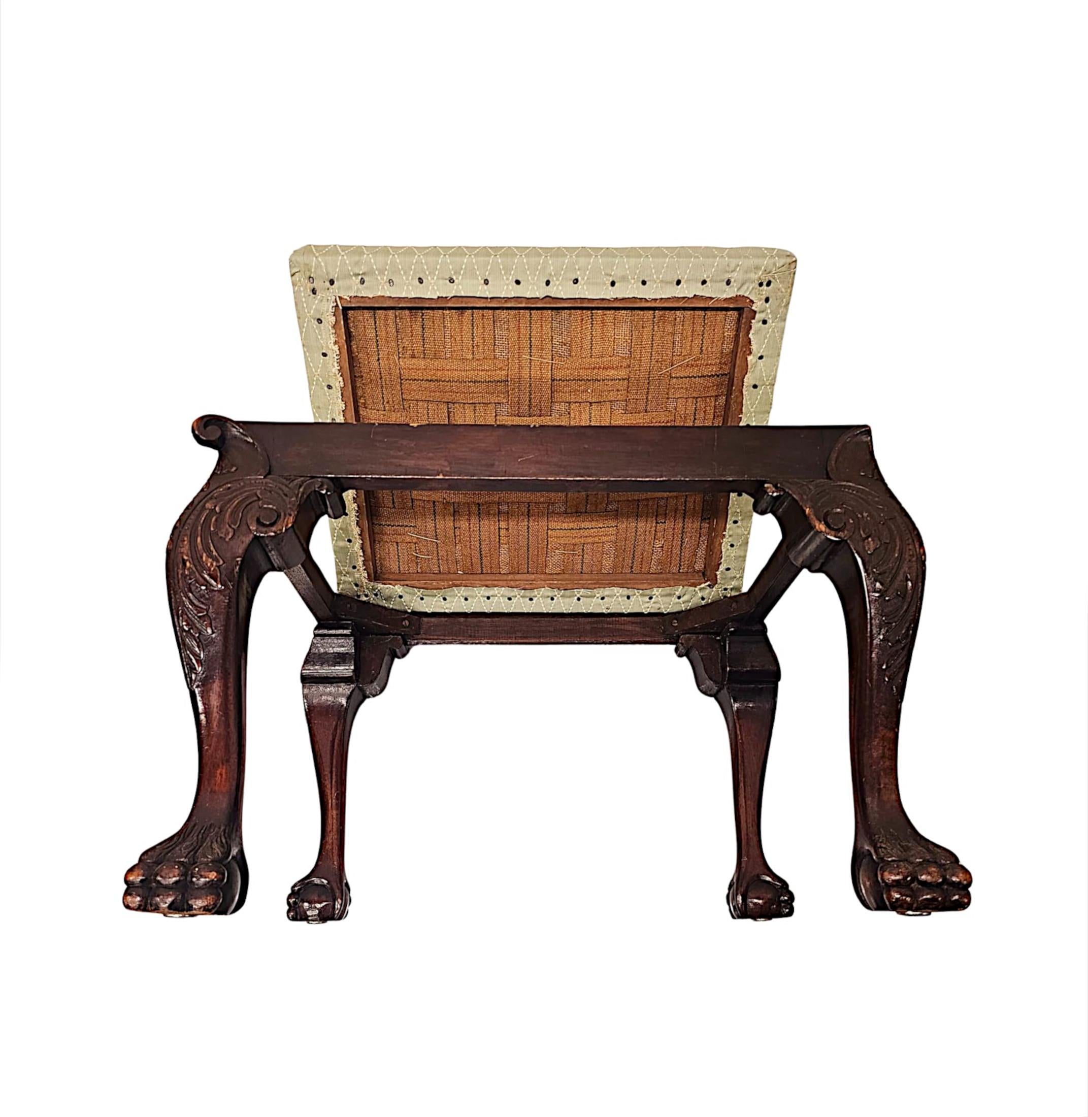 Fabuleux tabouret du début du 20e siècle dans le style irlandais géorgien en vente 4