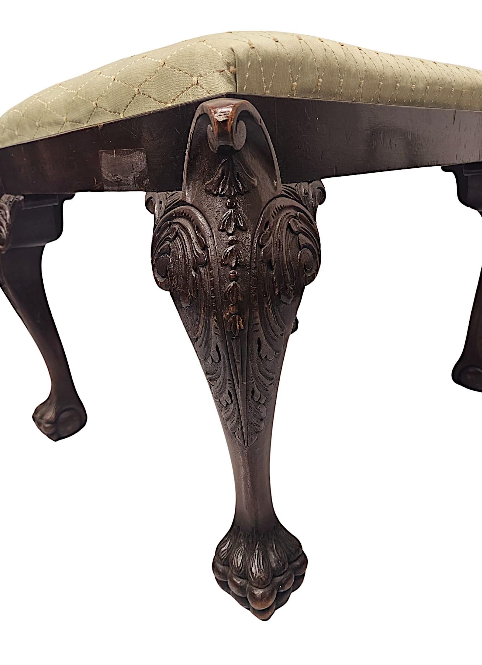 Fabuleux tabouret du début du 20e siècle dans le style irlandais géorgien Bon état - En vente à Dublin, IE