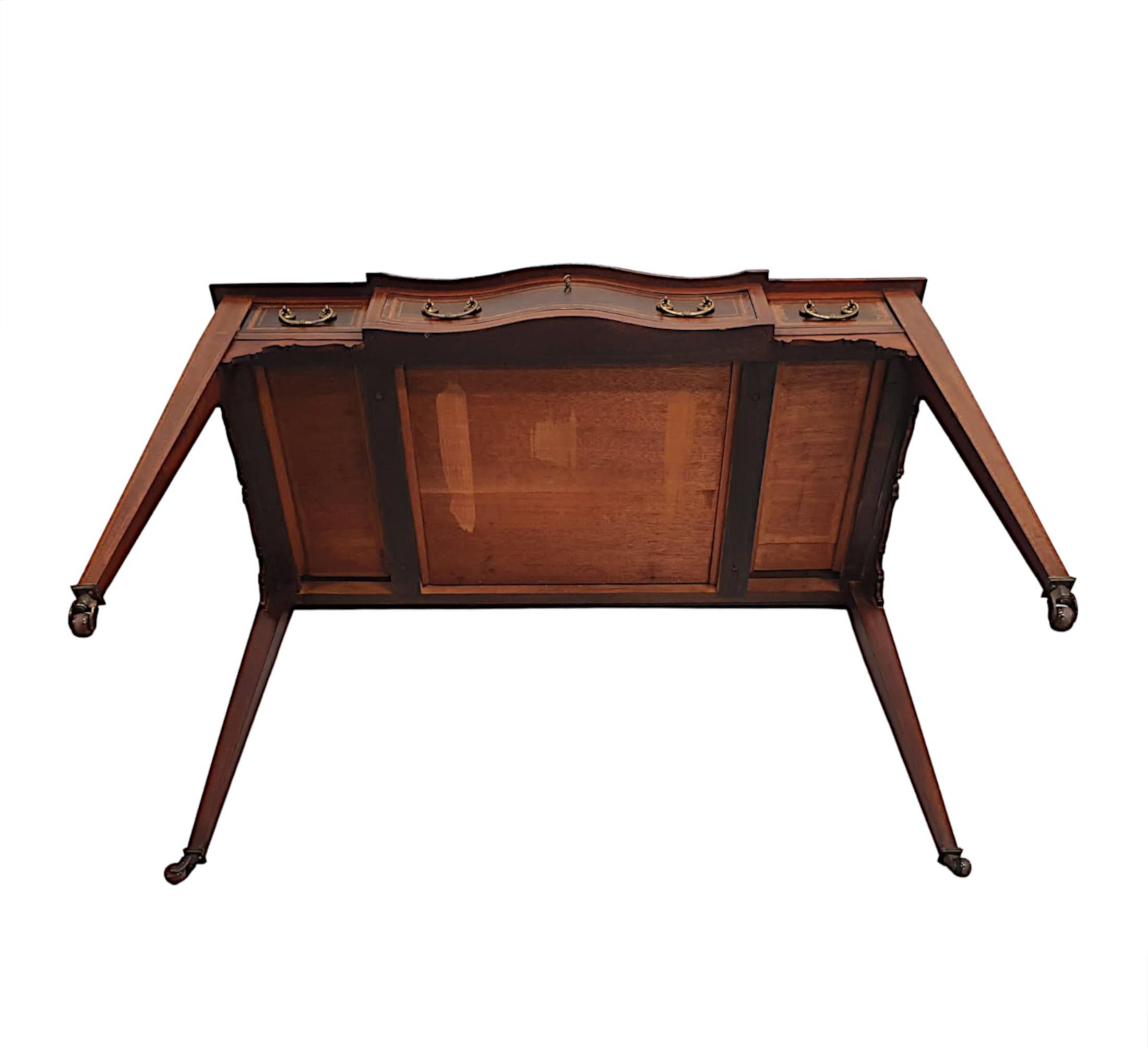 20th Century Fabulous Edwardian Inlaid Desk in the Carlton House Style For Sale