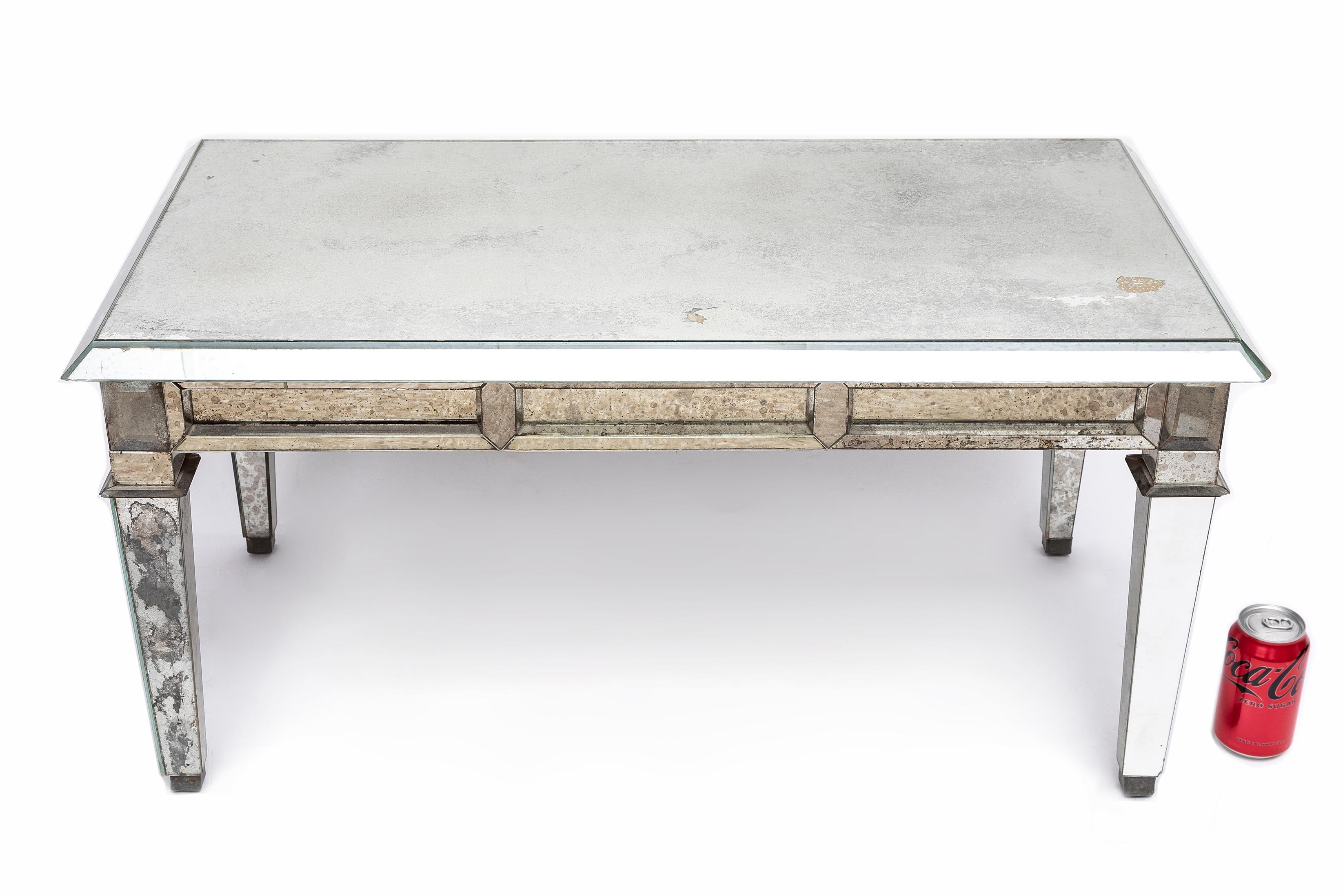 Hand-Crafted A Fabulous French Mid Century Mirrored Coffee Table, Attb. Maison Jansen