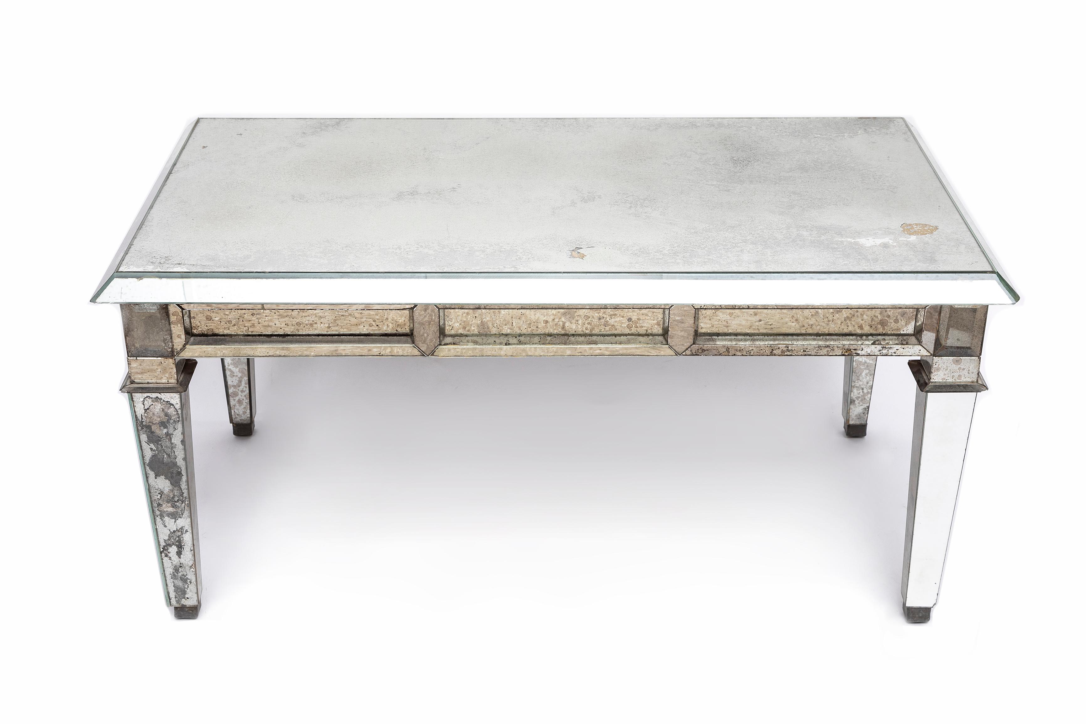 A Fabulous French Mid Century Mirrored Coffee Table, Attb. Maison Jansen In Good Condition In New York, NY