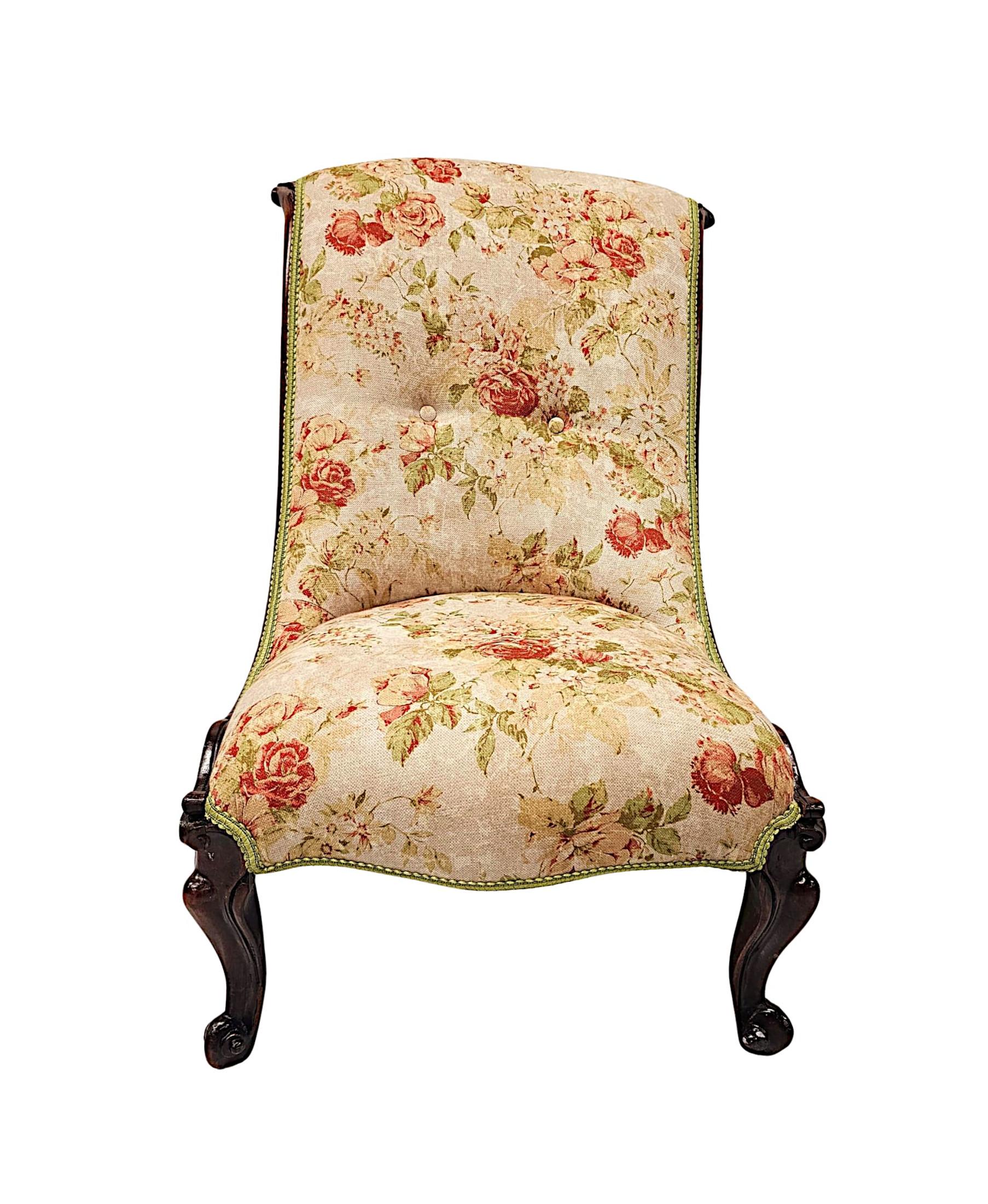 Anglais Fabuleuse chaise à bascule du 19ème siècle entièrement restaurée en vente