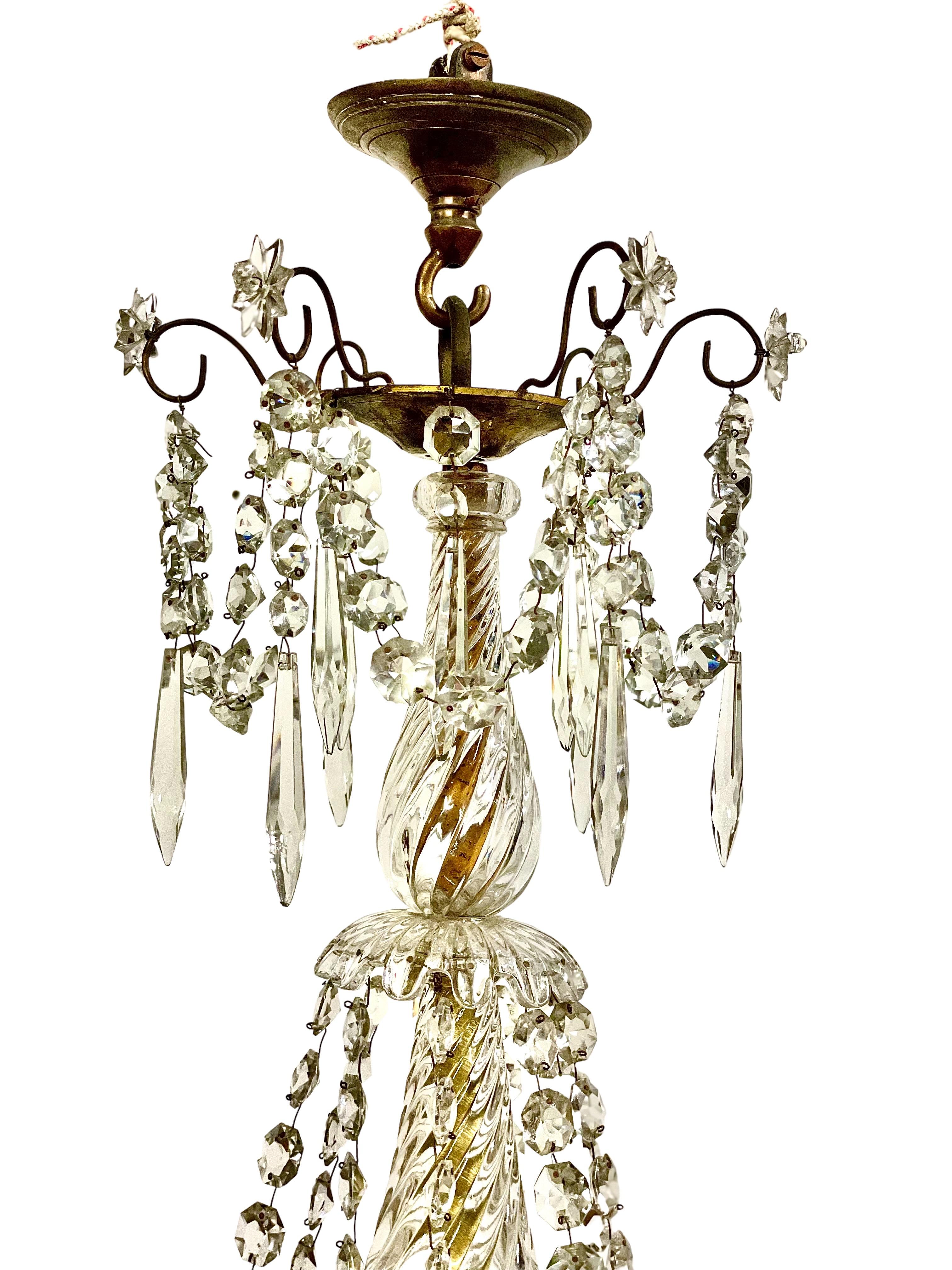 19th Century French Louis XV Crystal Chandelier  In Good Condition For Sale In LA CIOTAT, FR