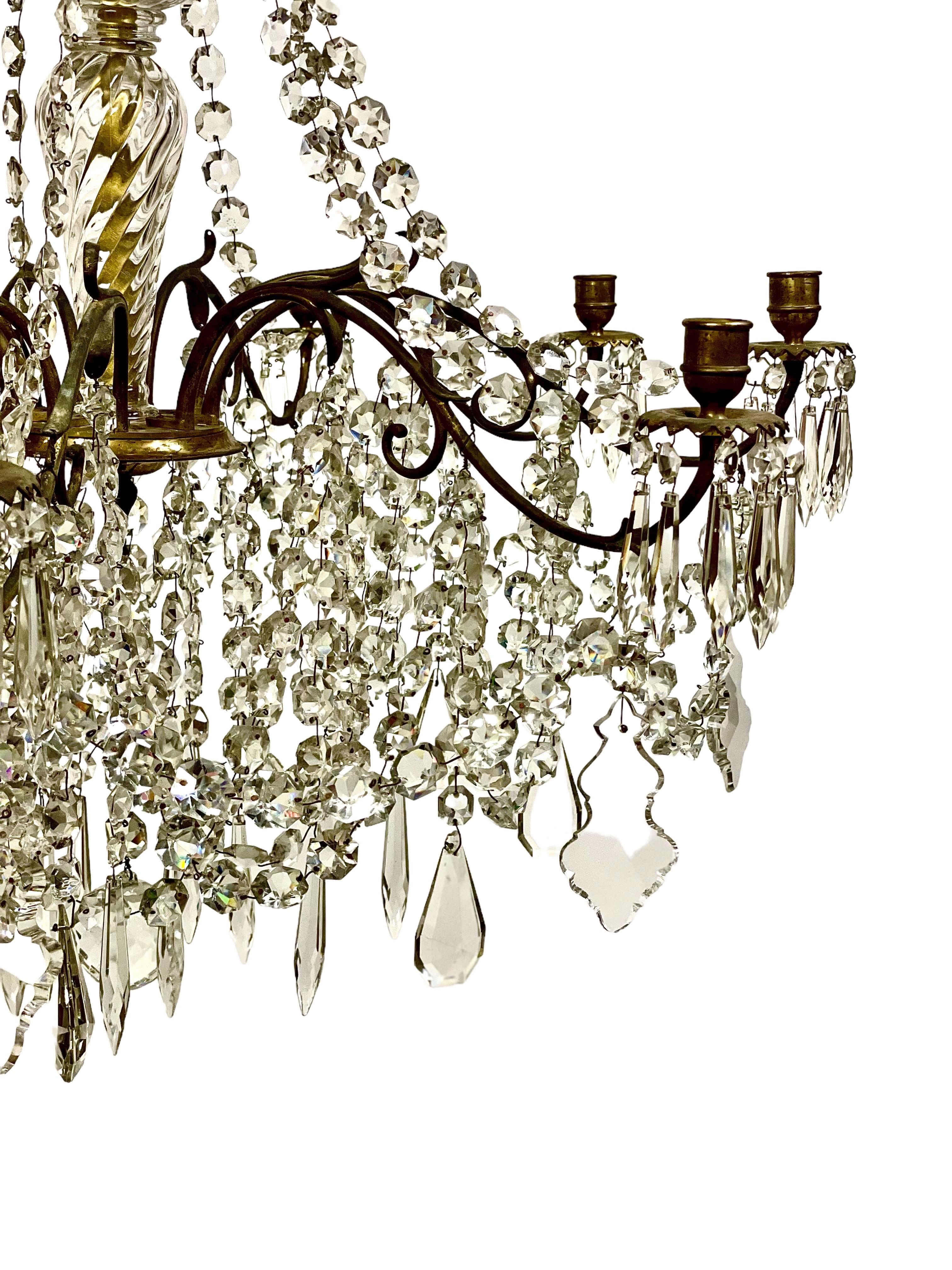 19th Century French Louis XV Crystal Chandelier  For Sale 3