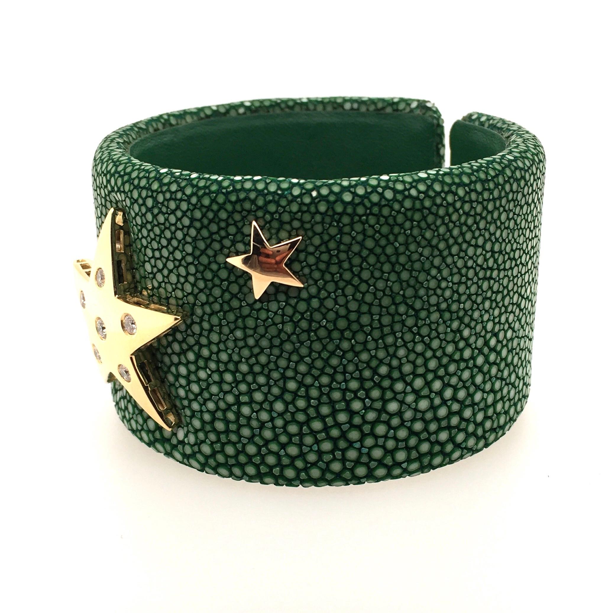 green cuff bracelet