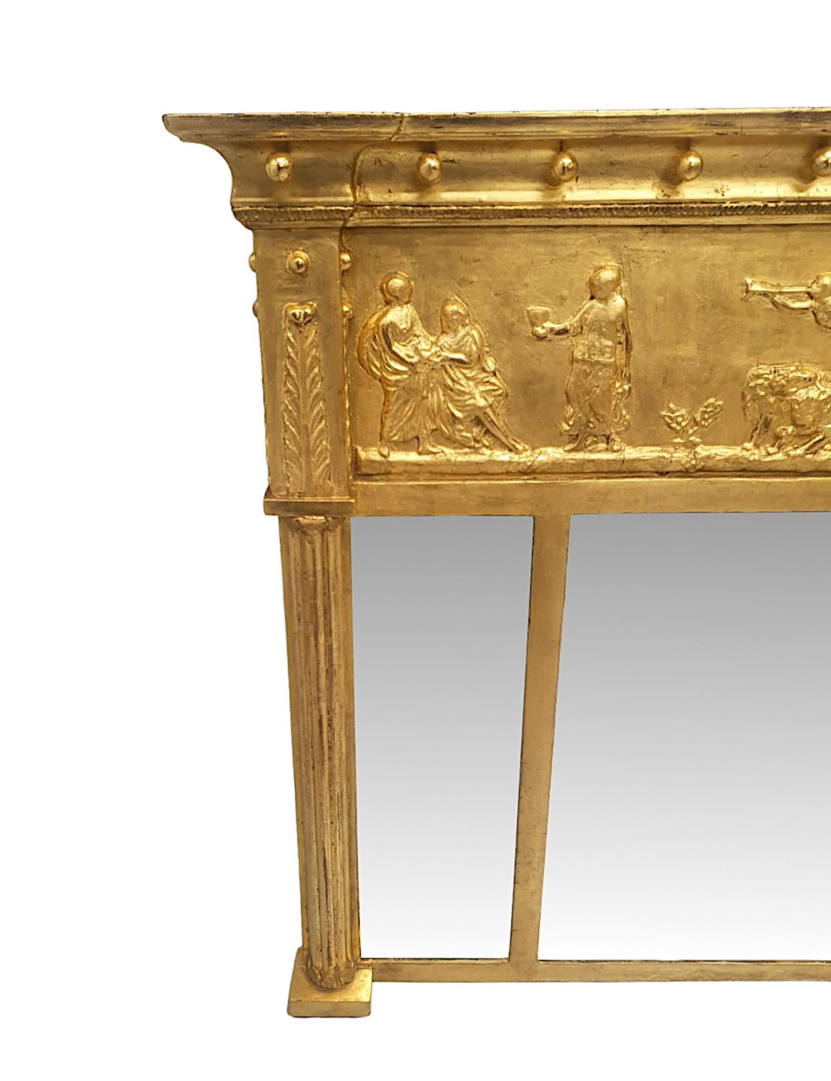 A Fabulous Irish 19th Century Giltwood Compartmental Mirror  For Sale 1