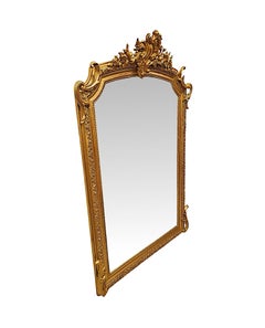 A Fabulous Large 19th Century Giltwood Hall or Overmantel Mirror