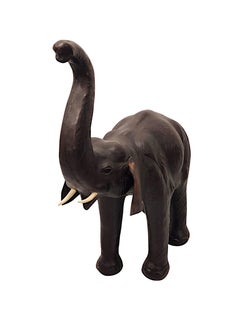 A Fabulous Large Size 20th Century Leather Elephant Sculpture
