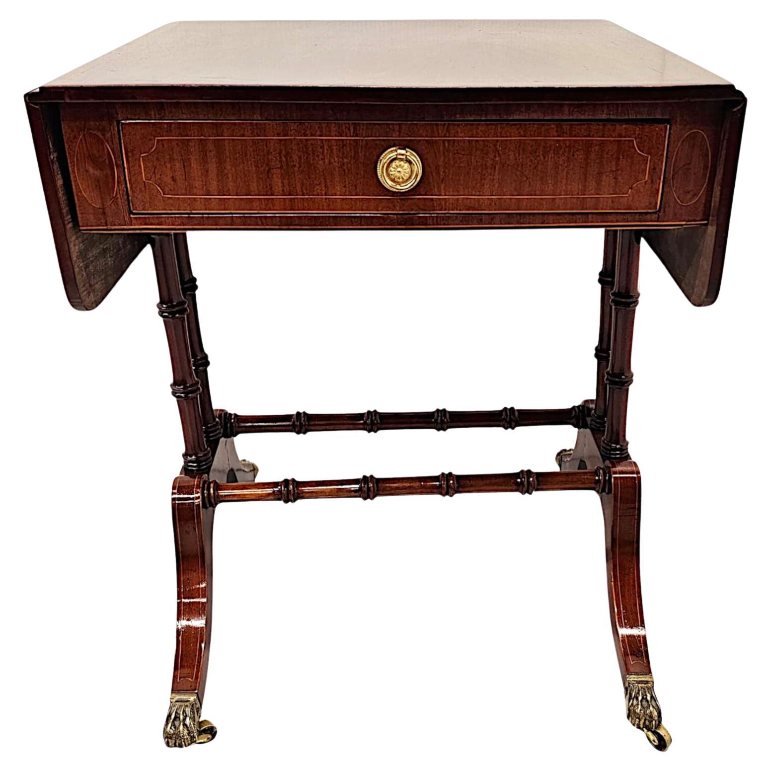  A Fabulous Late 19th Century Inlaid Sofa or Lamp Table For Sale
