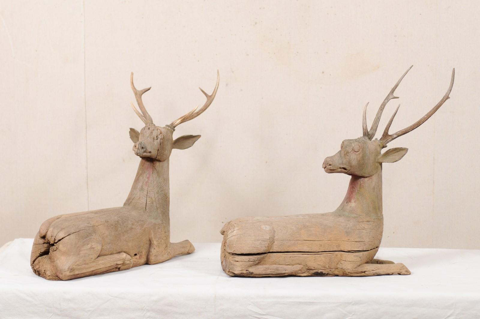 wood carved deer