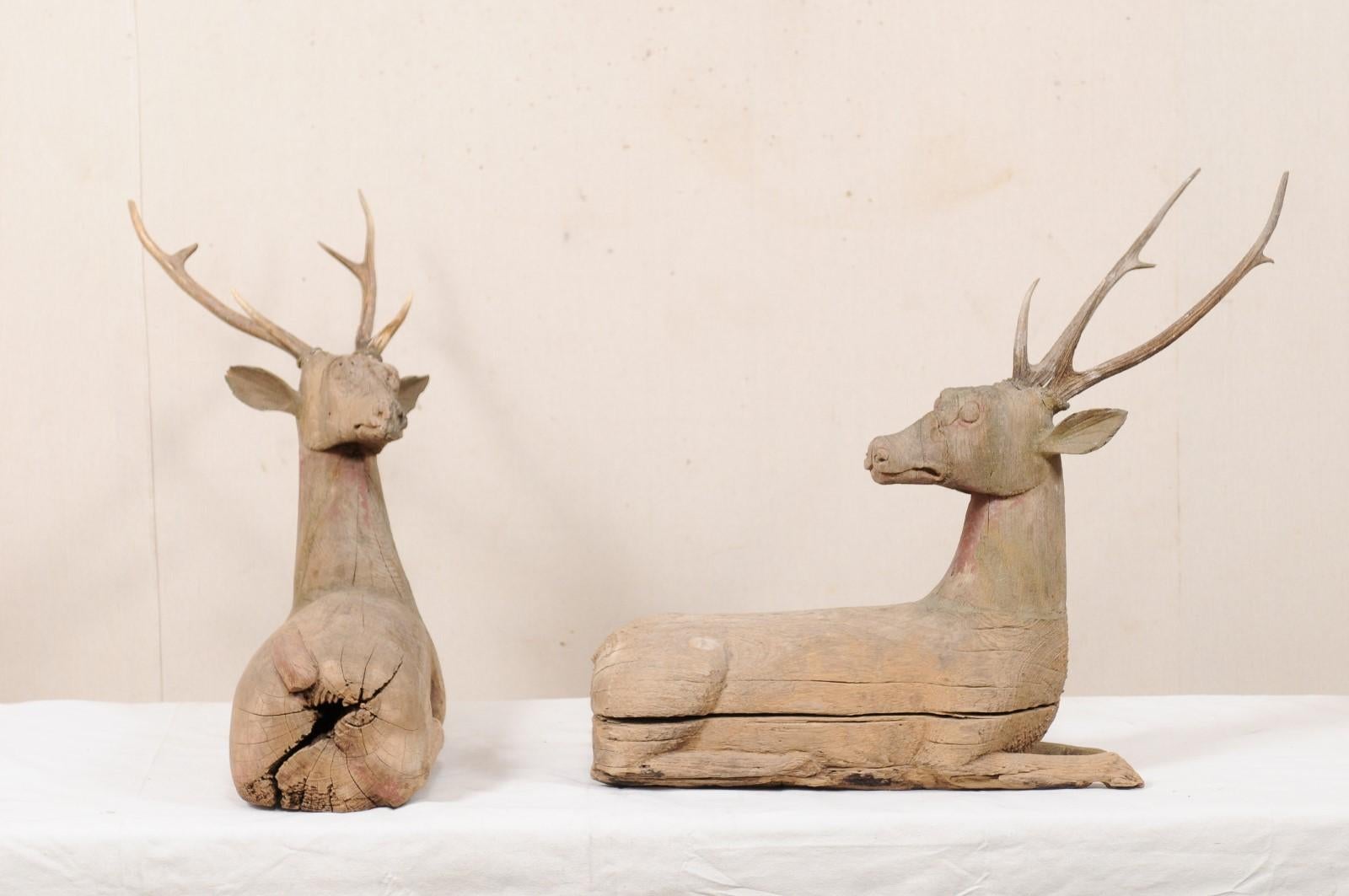 carved wooden reindeer