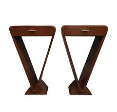 Fabulous Pair of Bedside or Side Tables in the Art Deco Style