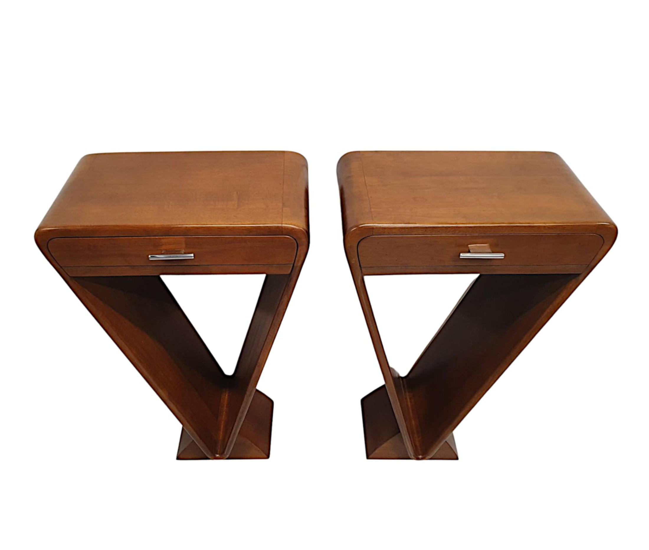 French Fabulous Pair of Bedside or Side Tables in the Art Deco Style For Sale