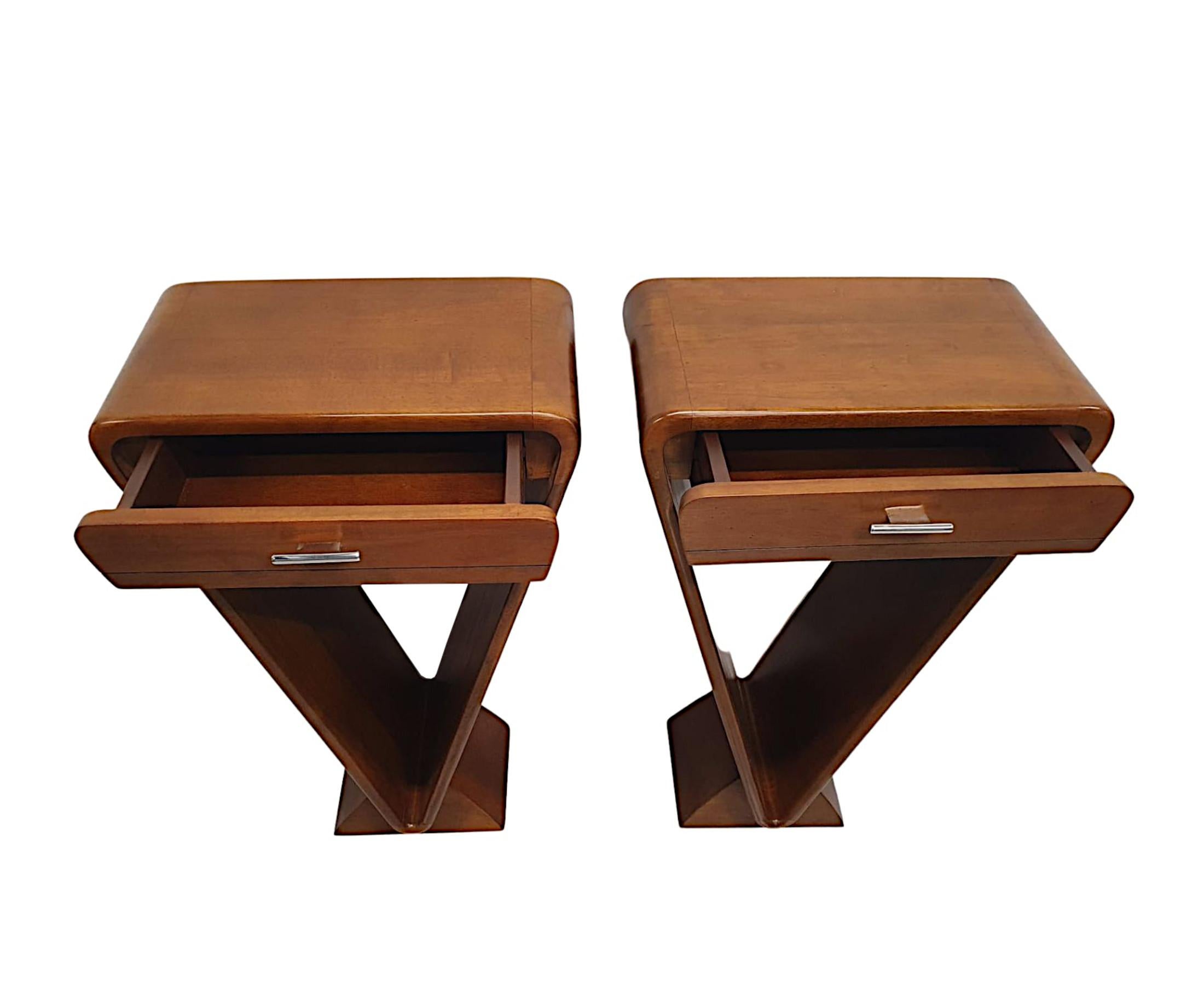 Fabulous Pair of Bedside or Side Tables in the Art Deco Style In New Condition For Sale In Dublin, IE