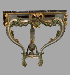 A Fabulous Pair of Hand Carved Italian Console Tables