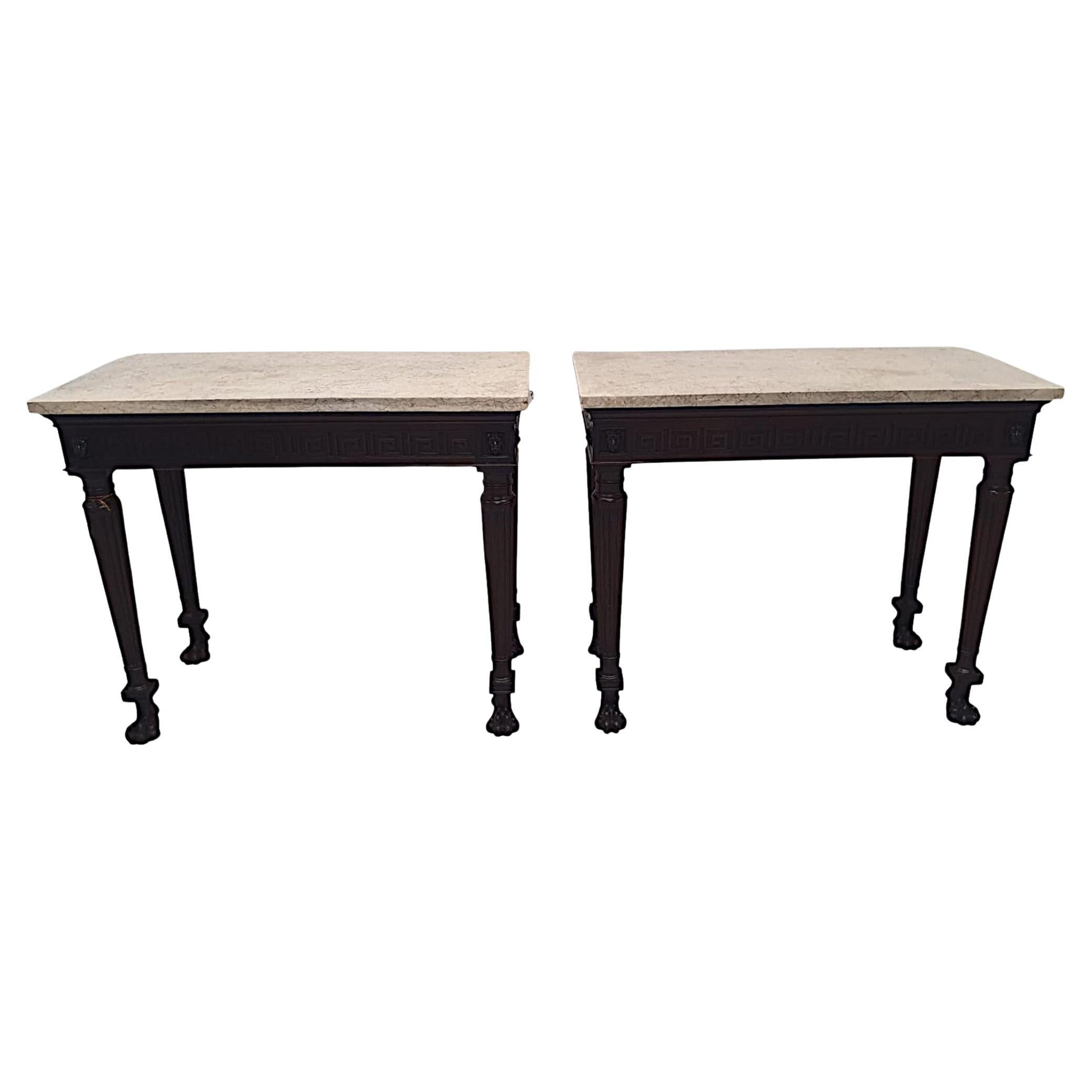 Pair of Art Deco Console Table Chest Drawers Blonde Walnut, 20th Century For Sale at 1stDibs