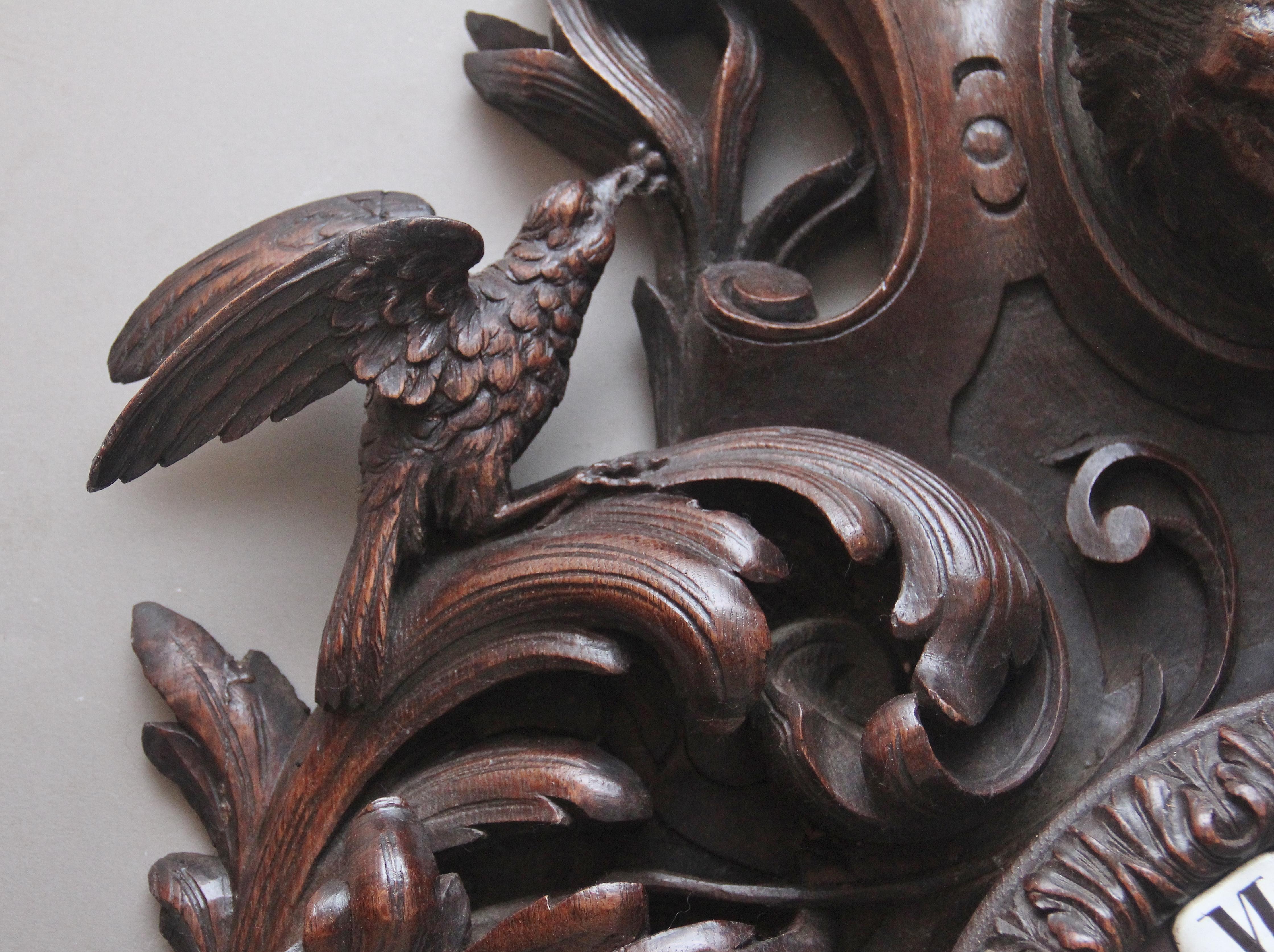Eine fabelhafte Qualität 19. Jahrhundert Französisch geschnitzt OAK Wanduhr im Zustand „Gut“ im Angebot in Martlesham, GB