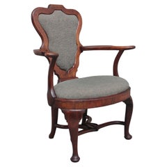 A fabulous quality and very rare George II walnut armchair