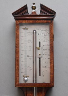 Fabulous Quality Early 19th Century Mahogany Stick Barometer by Girolimo of Lo