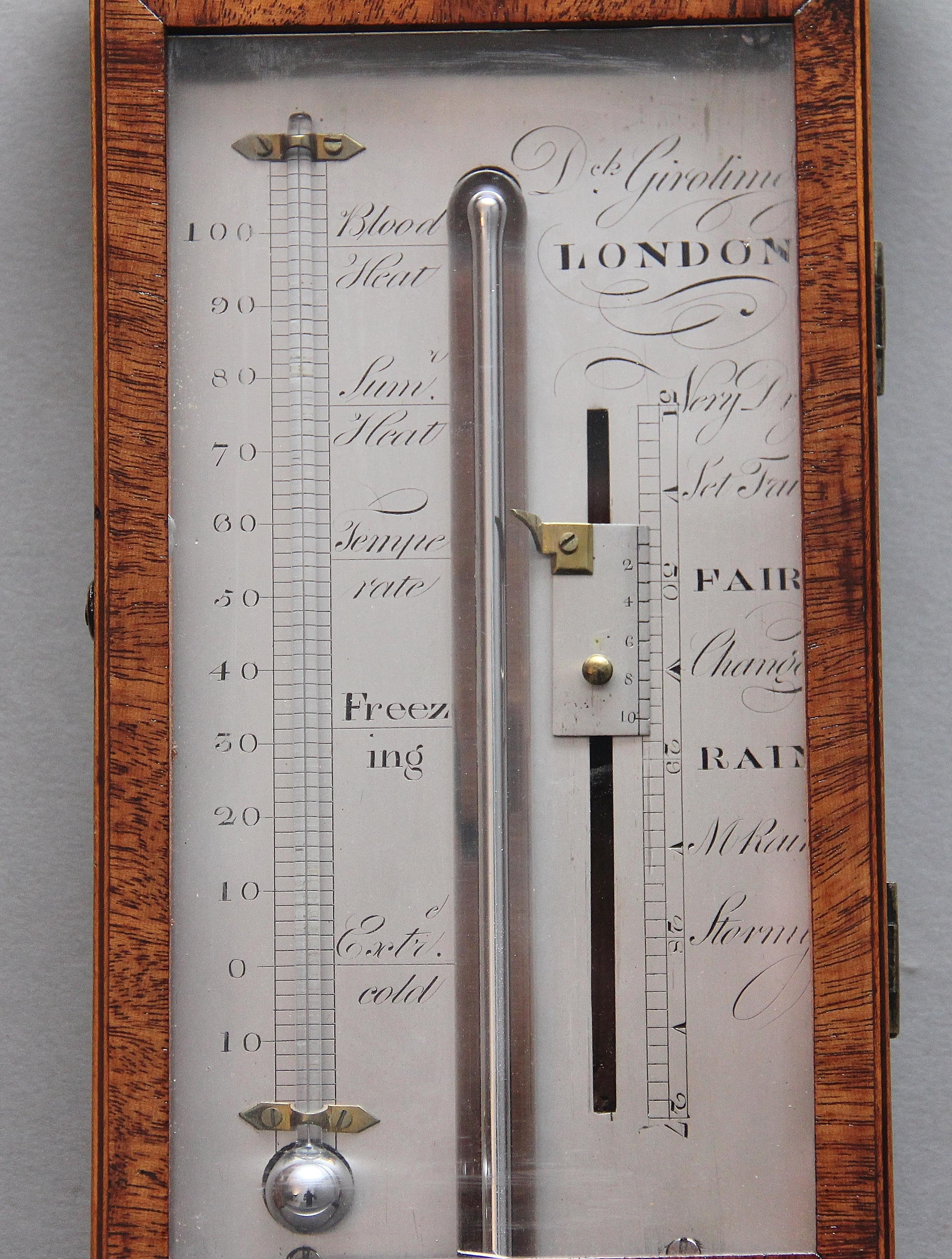 Georgian Fabulous Quality Early 19th Century Mahogany Stick Barometer by Girolimo of Lo For Sale