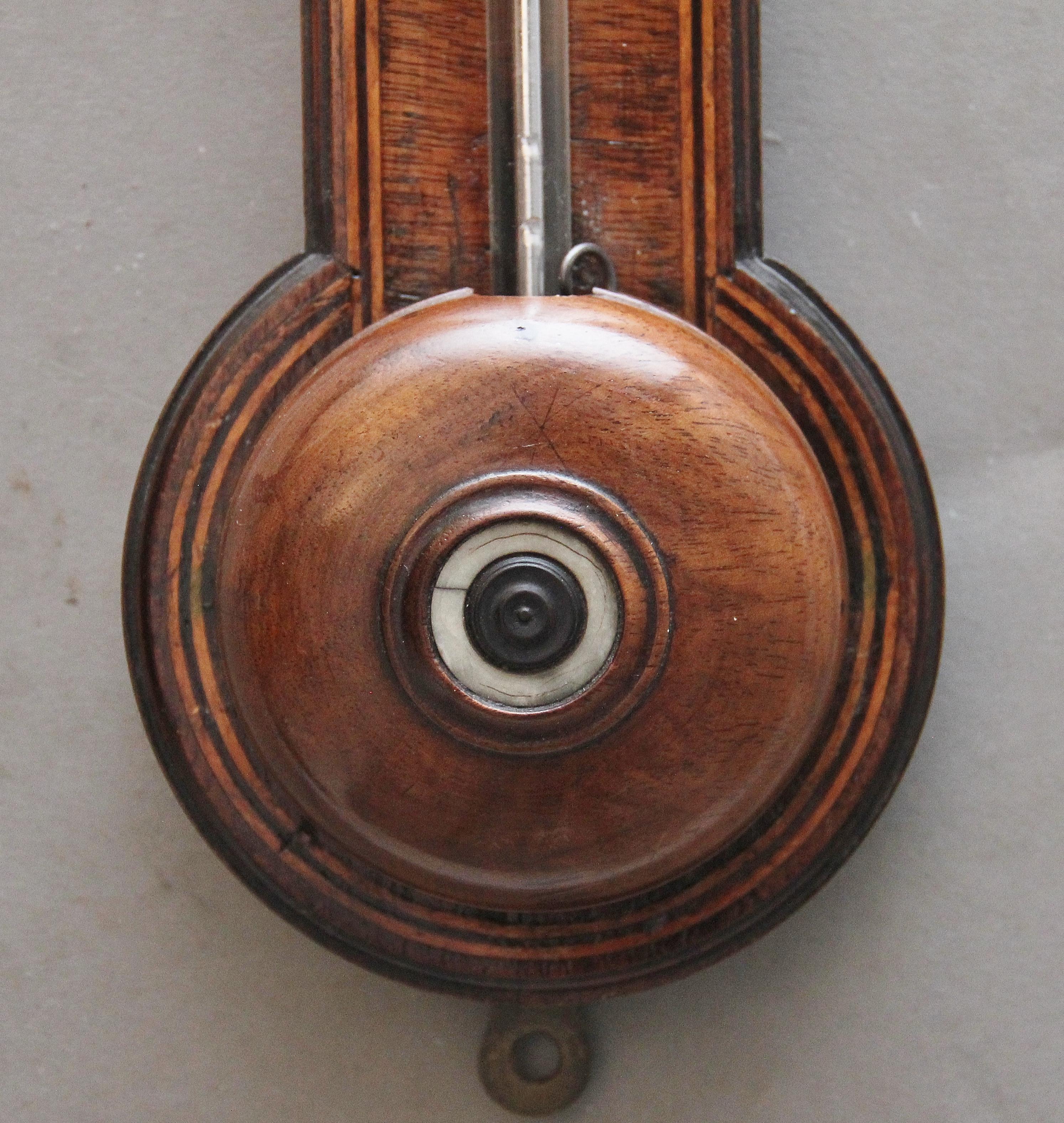 Fabulous Quality Early 19th Century Mahogany Stick Barometer by Girolimo of Lo 2