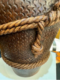 A fabulous Tuscan terracotta rope urn